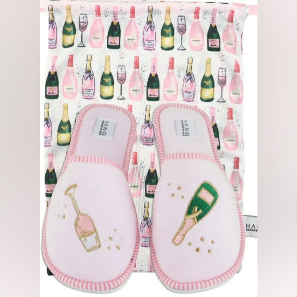 Pink and Gold Party Slippers